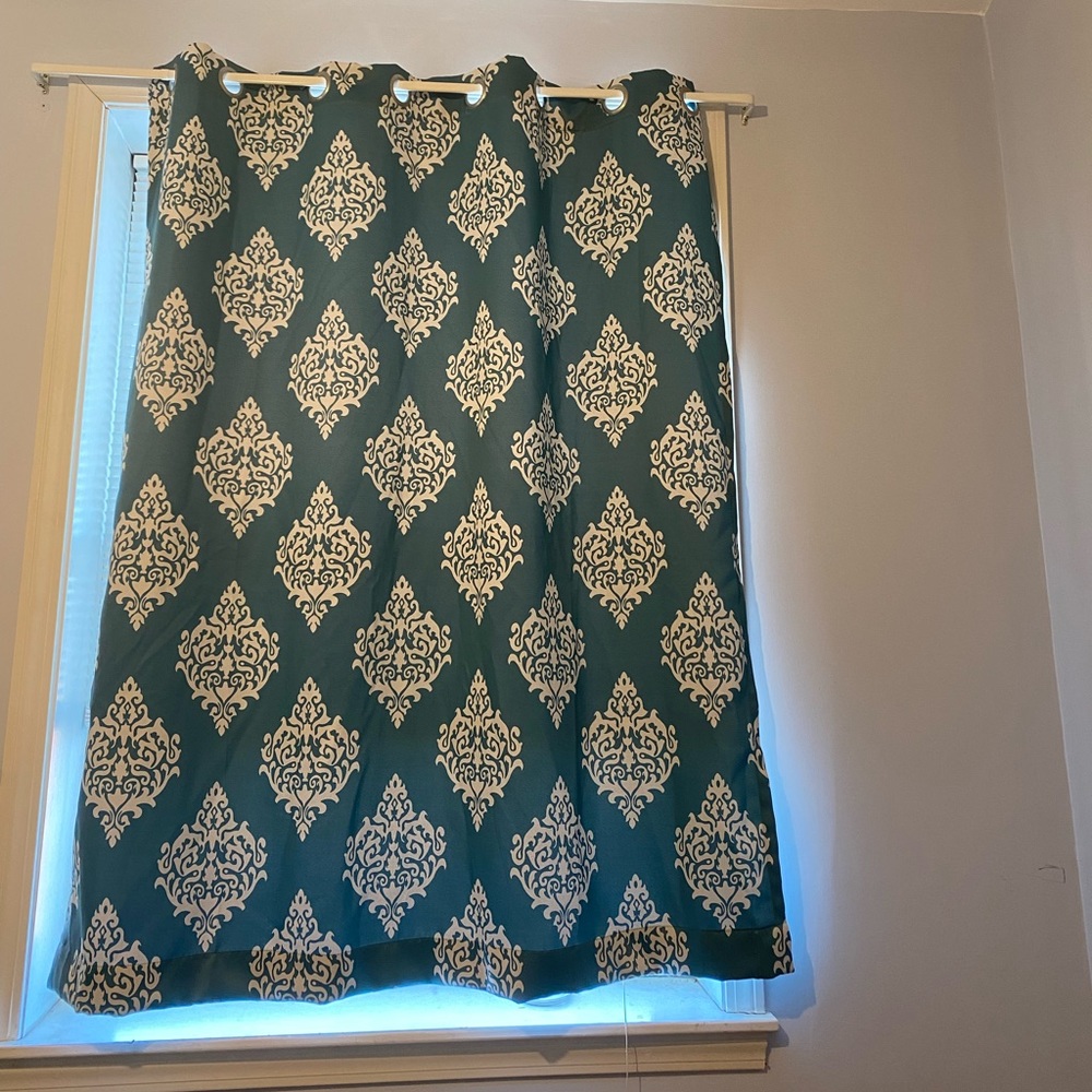 Wayfair Kassie Damask Blackout Thermal Grommet Curtain Panels - Teal